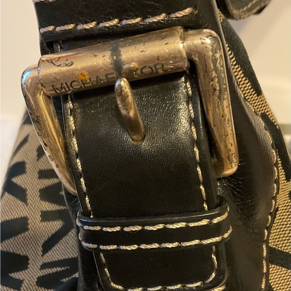MICHAEL KORS Vintage Black Signature Bedford Hobo Shoulder Bag - Picture 4 of 8